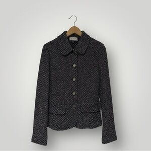 St. John Knit Blazer Gray Sz 8